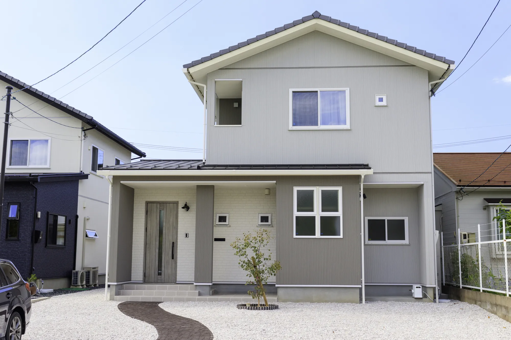 切妻屋根の外観