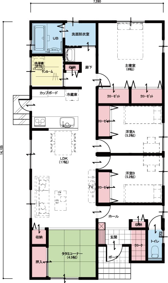 平屋 30坪 間取り